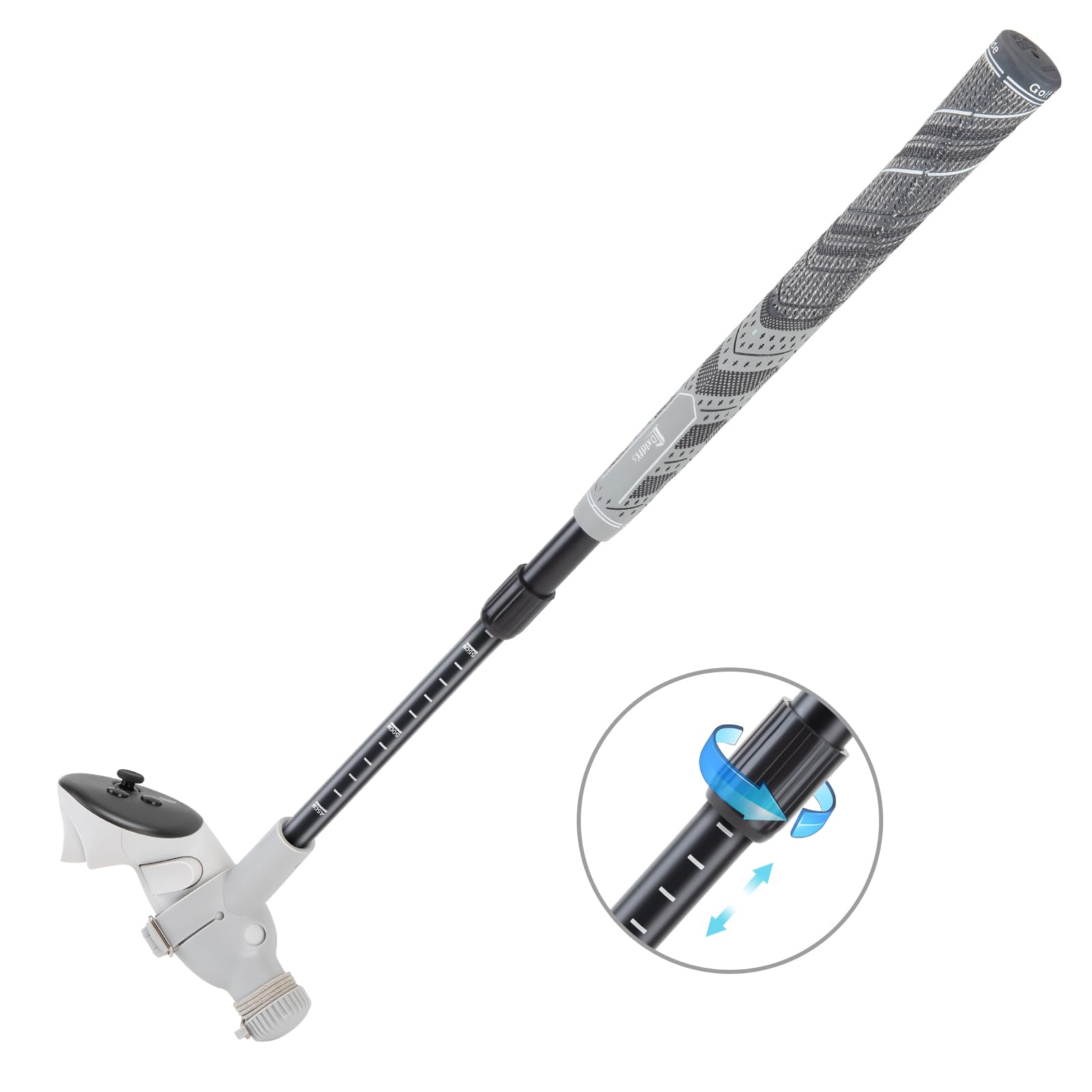 Dxldfks Golf Club Attachment for Meta Quest 3S/ 3 and Oculus 2, Adjustable Handle Grip for VR Game Golf + and 90 Degree Design Keep Tracking for Right Controller