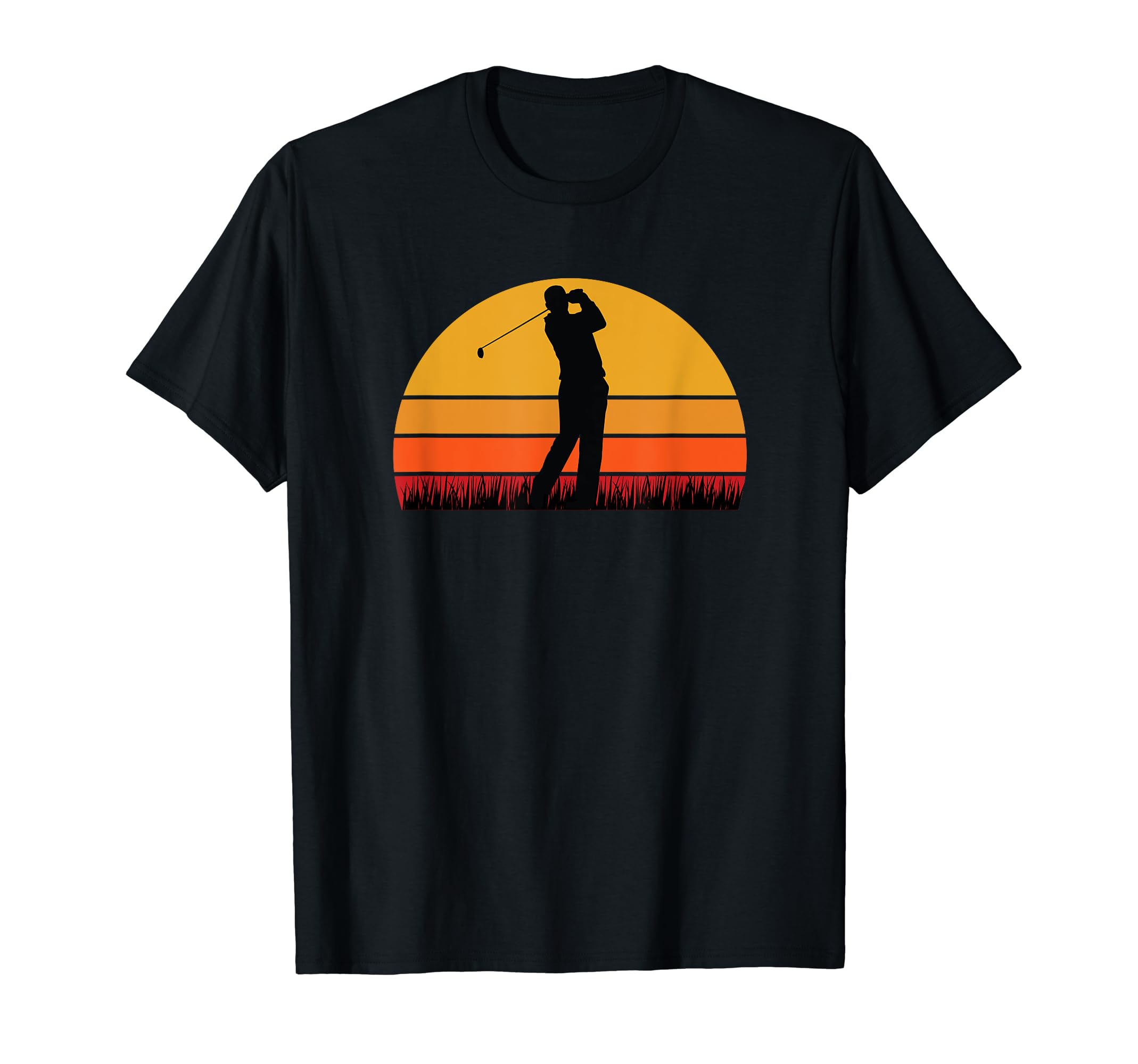 Golf Swing Man - Men Golfer Golfing Course Par Birdie Sunset T-Shirt