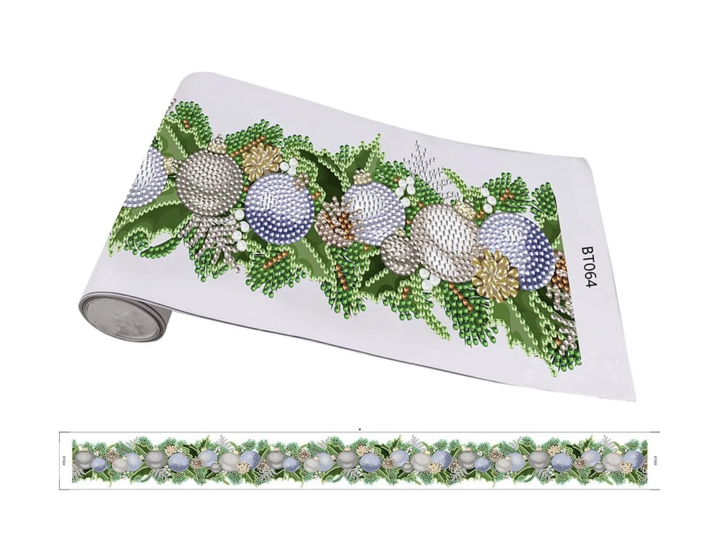 Syntego DIY Silver Baubles Christmas Bauble Window Sticker Diamond Painting Kit I Crystal Rhinestone Decoration & Ornament for Windows, Door & Office I Fun & Creative Painting Kit