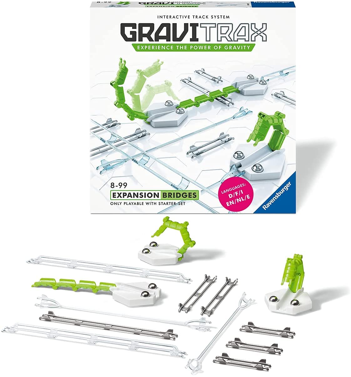 Ravensburger GraviTrax Bridges Expansion Pack - Marble Run & Construction Toy for Kids Age 8 Years and Up