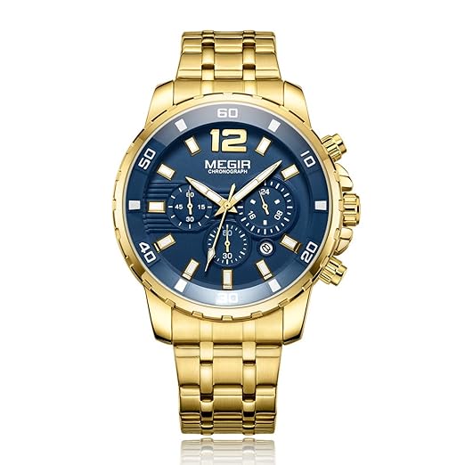 Invicta Mens 50Mm Bolt Quartz Chronograph Dial Gold Tone Stainless Steel Bracelet Watch Black