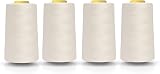 Realm Polyester Overlocking Thread Four 5000 Yards Cones White Black Cream