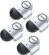Noopel Door Window Alarm 4 Pack Ultra-Slim Wireless 120DB Burglar Sensor