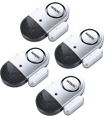 Noopel Door Window Alarm 4 Pack Ultra-Slim Wireless 120DB Burglar Sensor