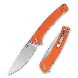 OLITANS G066 Folding Knife 3.5" D2 Blade White G10