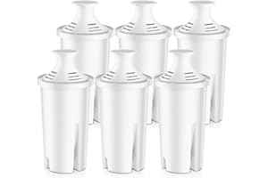 Molifal Water Pitcher Filter Replacement for Brita® Water Filter, Pitchers and Dispensers, Compatible with Brita Classic, Mavea 107007, 766229, 001529, 10171019, and 107007 (6 Pack)