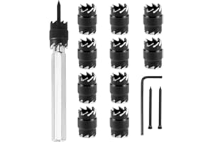 QWORK 13-Pack Spot Weld Cutter Set Double-Sided, 3/8" Diameter Rotary Cutter, Sheet Metal Hole Cutter, Punch Remover Panel Se