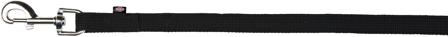 TRIXIE tow leash M-L, 393.70 inches, 0.79 inches in black - long dog lead for training and outdoor - for medium to large dogs - 19911