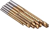 Gasea 6Pcs Drill Bit Set HSS Titanium Coated 3/4/5/6/6.5/8mm 1/4" hex view 6