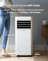 Pro Breeze 7000 BTU Portable Air Conditioner with Remote Dual Window Kits view 9