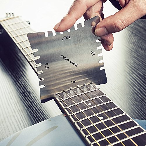 Vangoa Guitar Luthier Tools Set Including String Action Ruler Gauge and