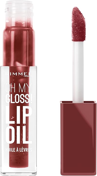 Rimmel Oh My Gloss Lip Oil 008 Deep Cherry Hydrating Vegan Cruelty Free