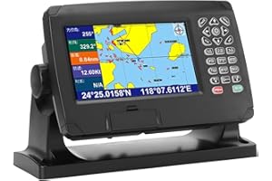 Jauarta GNSS Chart Plotter, 7 Inch GPS BDS Dual Mode Marine Navigator with IPX6 Waterproof and Dual Map System for Marine Boa