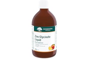 Genestra Brands - Zinc Glycinate Liquid - 450 ml Liquid - Natural Peach-Tangerine Flavour