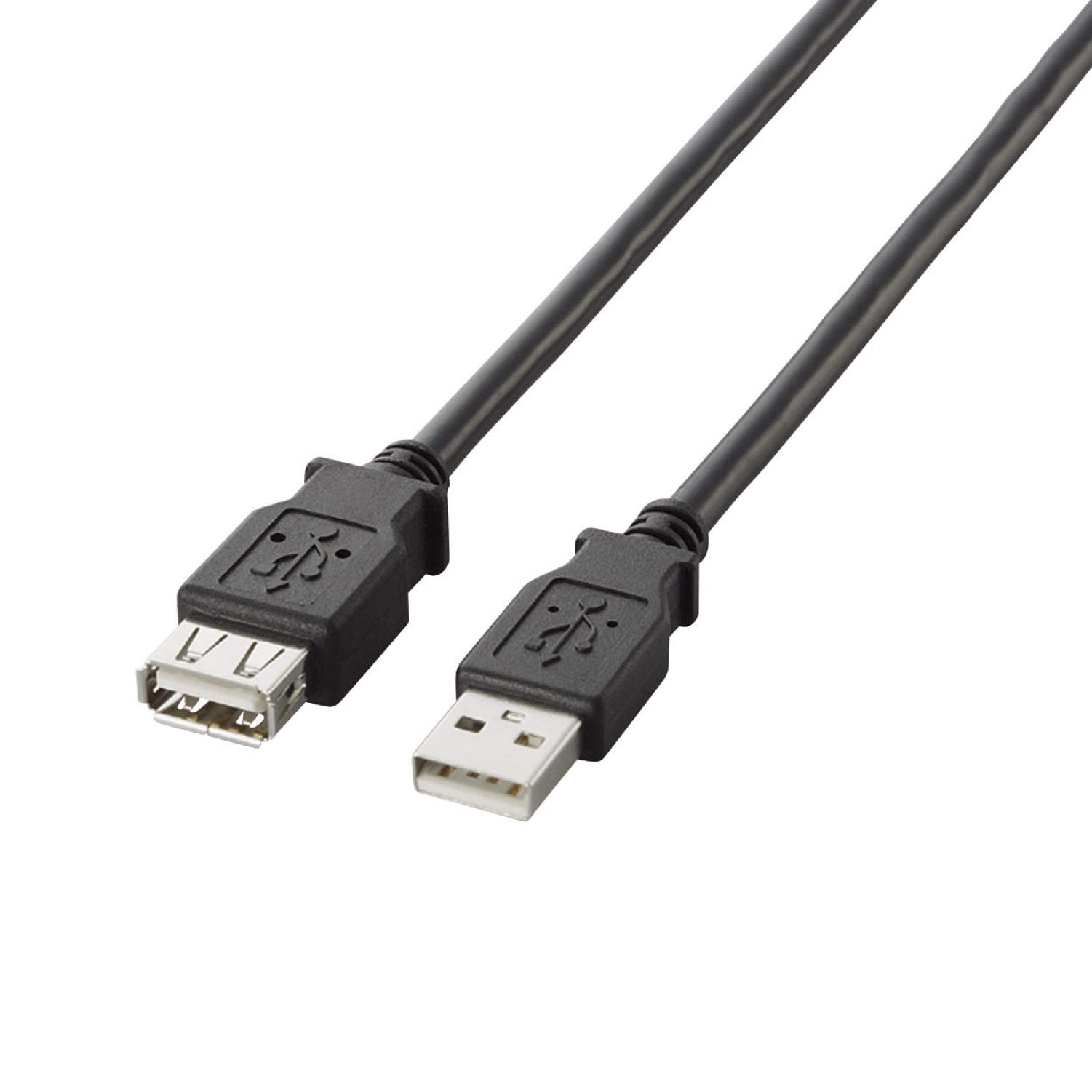 エレコム USB延長ケーブル USB2.0 A-Aメスタイプ 5m ブラックの商品画像