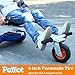 PELLIOT Heavy Duty Hoverboard Cart, Shock Absorption Hoverboard Seat Attachment for Kids Adult, Go Kart Conversion Kit for Hoverboards (Blue)