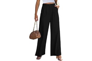 GRAPENT Wide Leg Pants for Women Work Business Casual High Waisted Dressy Pants Flowy Trousers Office