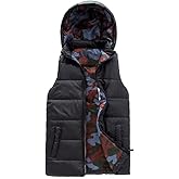 SNOW DREAMS Boys Puffer Vest Hooded Quilted Outwear Sleeveless Jacket Lined Zipper Waistcoat