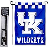 Kentucky Wildcats Checkerboard Garden Flag with Stand Holder