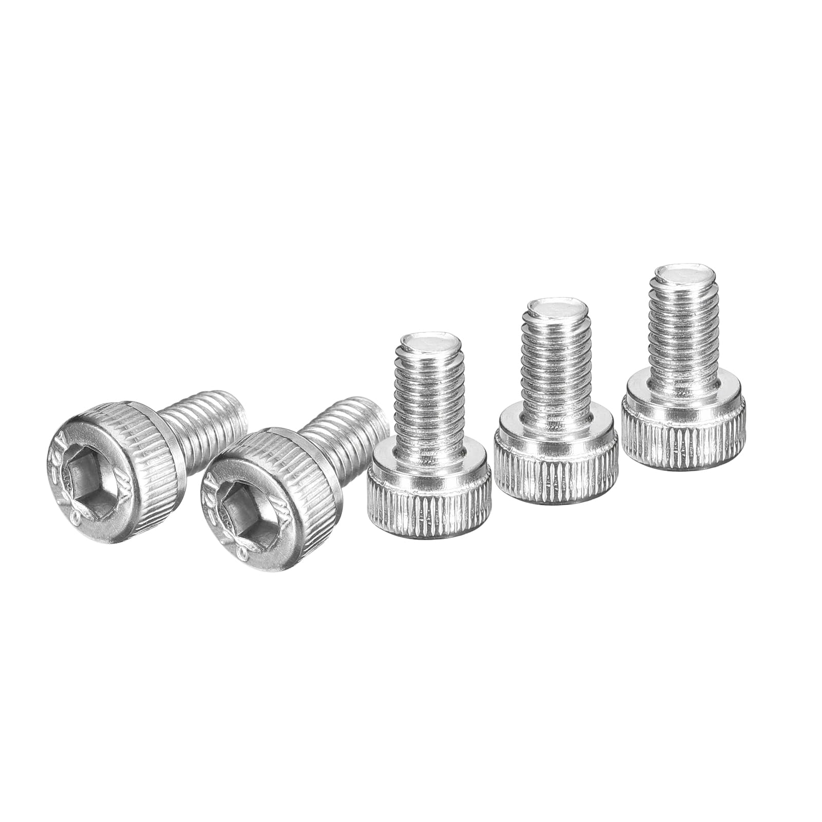 DTGN M5x8mm Socket Head Cap Screws Bolts, 50Pcs 304 Stainless Steel 18-8, Metric Machine Hex Socket Screw, Hex Drive, Bright Finish, UNC Coarse Thread Fully Threaded