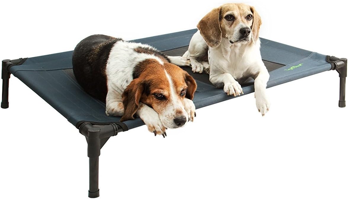 Dog Cot | Waterproof Raised Dog Bed | the Perfect Outdoor Dog Bed - Dark Grey Large