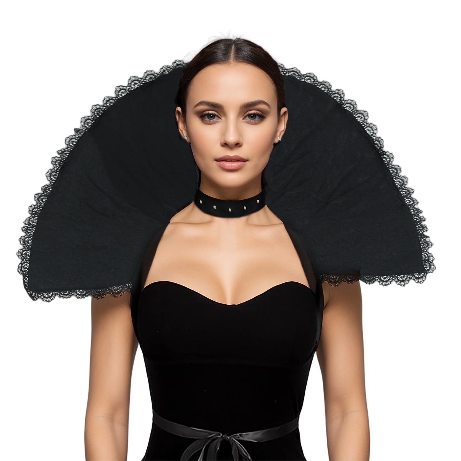 UniqKaliber Stand Up Victorian Collar Queen Elizabeth Costume Collar Renaissance Halloween Cosplay Accessories