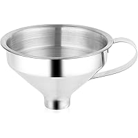 Aozita 18/8 Stainless Steel Spice Funnel with Handle for Spice Jars - Professional Grade Kitchen Tools