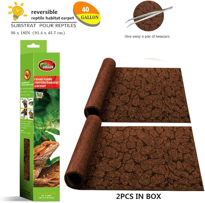 Mclanzoo 2PCS Reptile Carpet 20Gallon, Pet Terrarium Liner