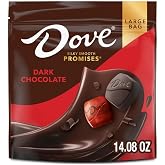 DOVE PROMISES Dark Chocolate Candy, Large Bag, 14.08 Oz | For snacking, dark chocolate DOVE chocolates, individually wrapped candy, large bag, 14.08 oz