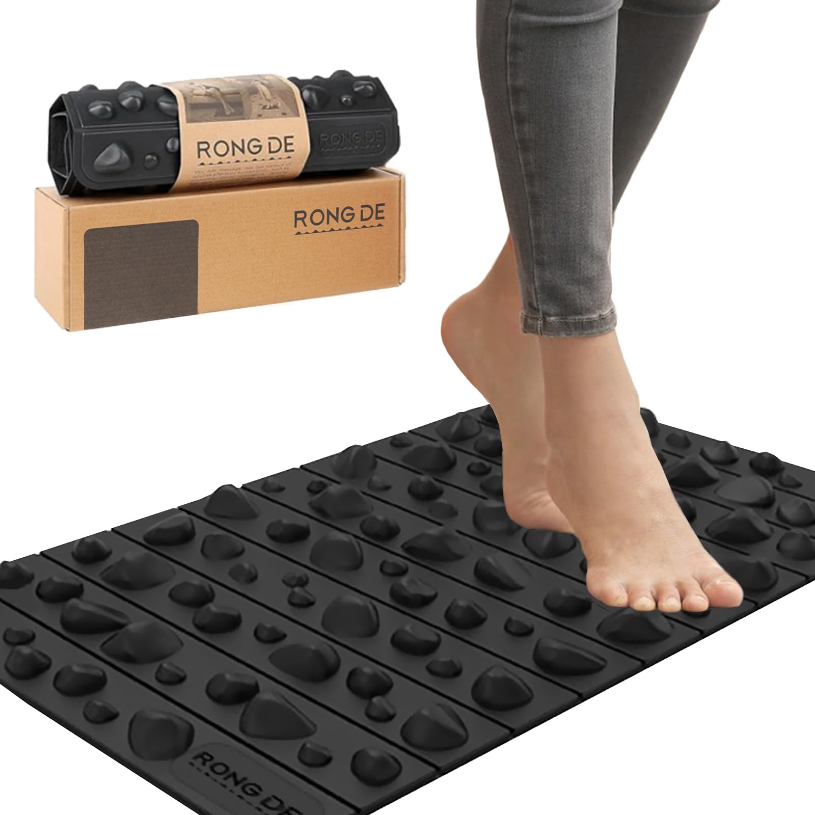 Photo 1 of iLivin Portable Feet Acupressure Mat, Foldable Foot Massager Mat, Pressure Point Massage Pad, Anti Fatigue Office Standing Desk Pad, Stand Up Pad, Relieve Foot Pain