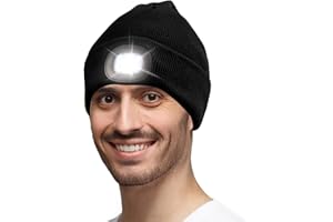 Gifts for Men,Unisex LED Beanie Hat with Light Toque Gift Idea for Dad,Father,Husband,Boyfriend,Mechanic,Stocking Stuffers