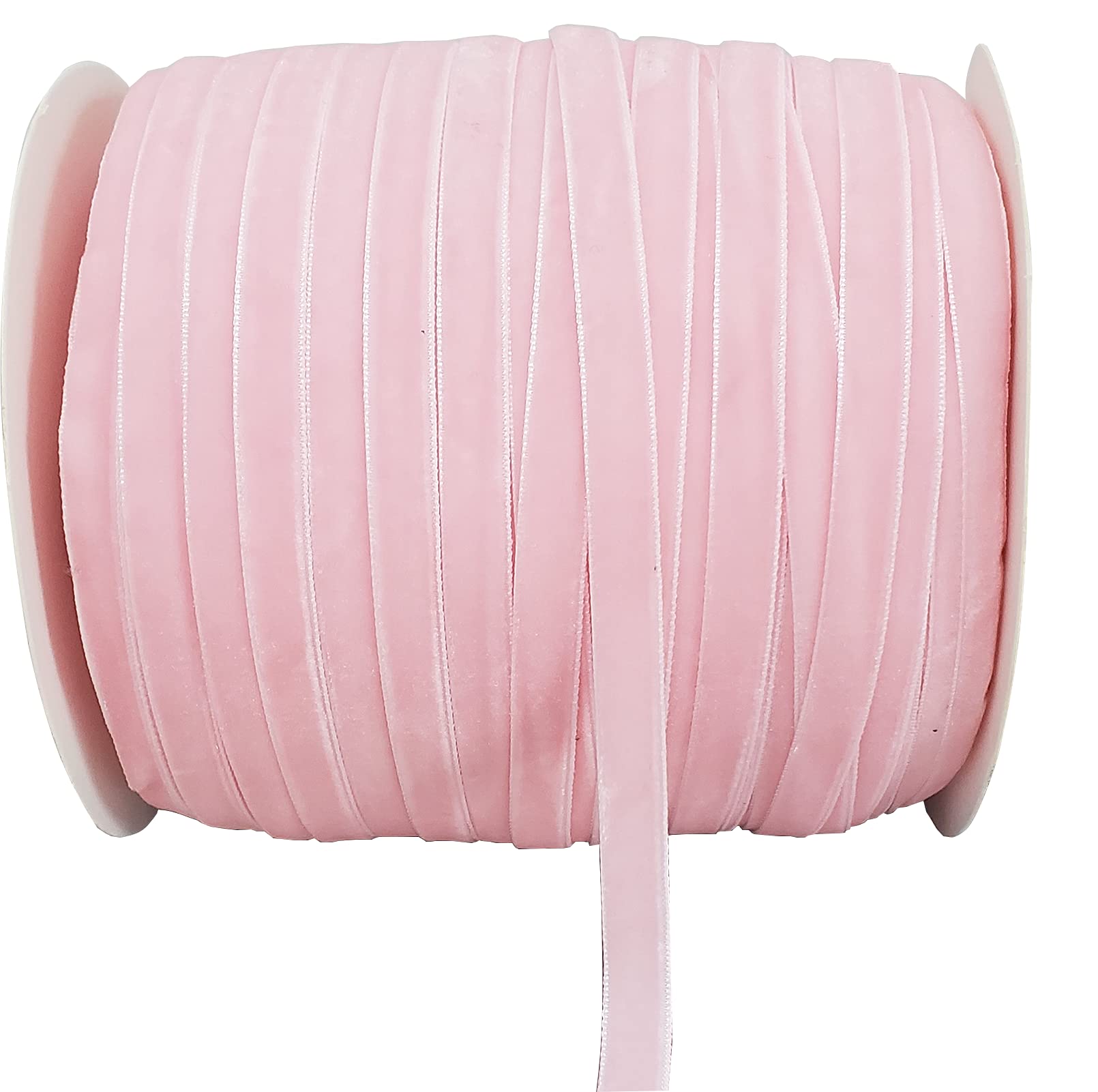 10 Yards Pink Velvet Ribbon Spool
