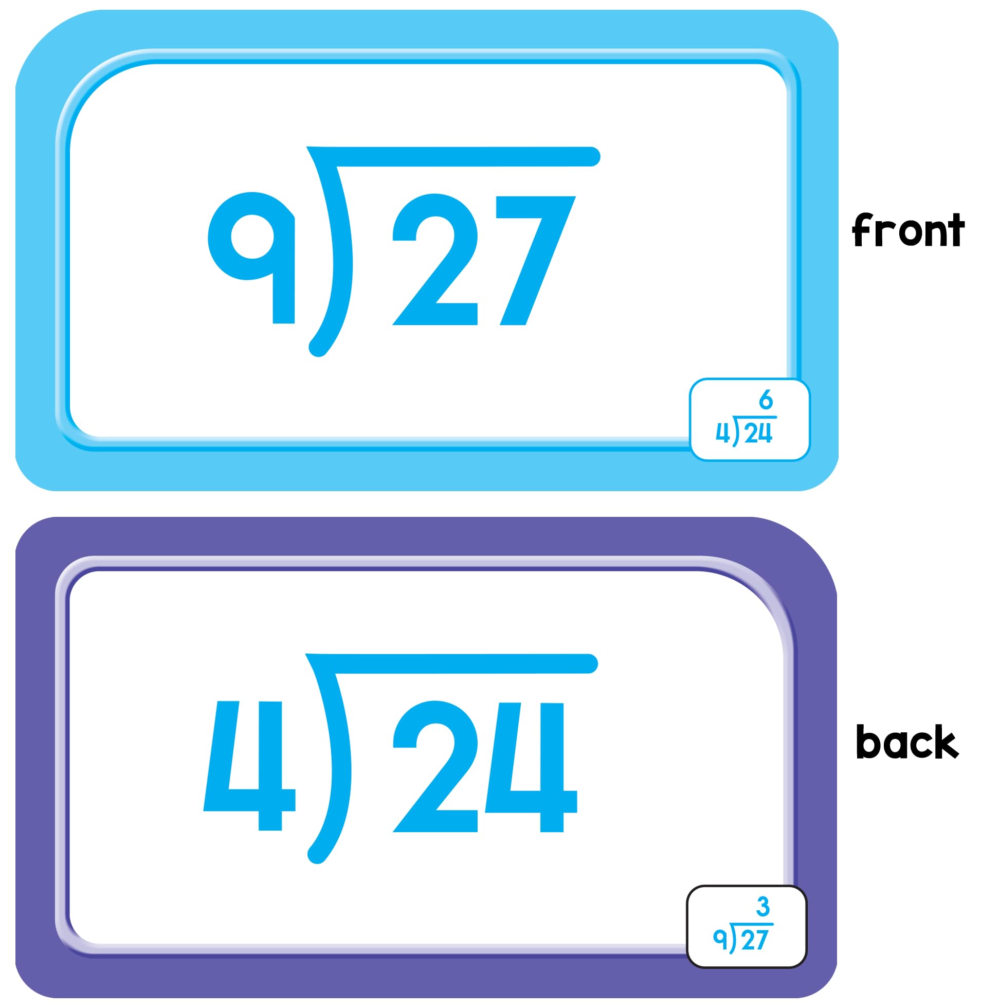 School Zone Division 0-12 Flash Cards: 56 Cards, 3rd Grade, 4th Grade, Math Equations, Elementary Math, Division Practice, Dividends, Numbers 0-12, Ages 9+
