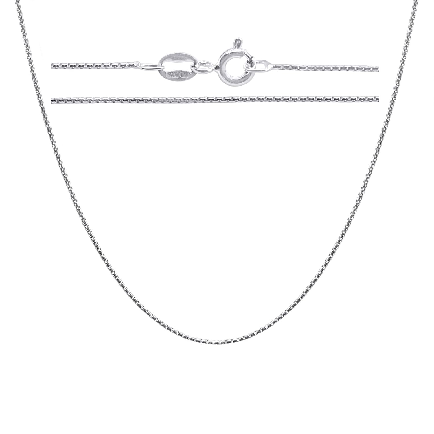 Sterling Silver Box Chain Necklace 