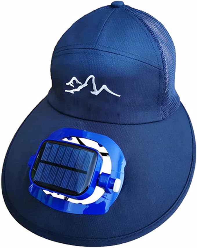 WEIFAN Solar Fan Hat Solar USB Charge Outdoor Shade Sunscreen Sports