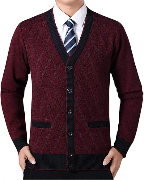 Amazon Piite ニットセーター メンズファッション カーディガン 秋冬 厚手 セーター おしゃれ ニットカーディガン 無地 シンプル ｖネック 柔らかい 長袖セーター ゆったり レジャー カーディガン 通販