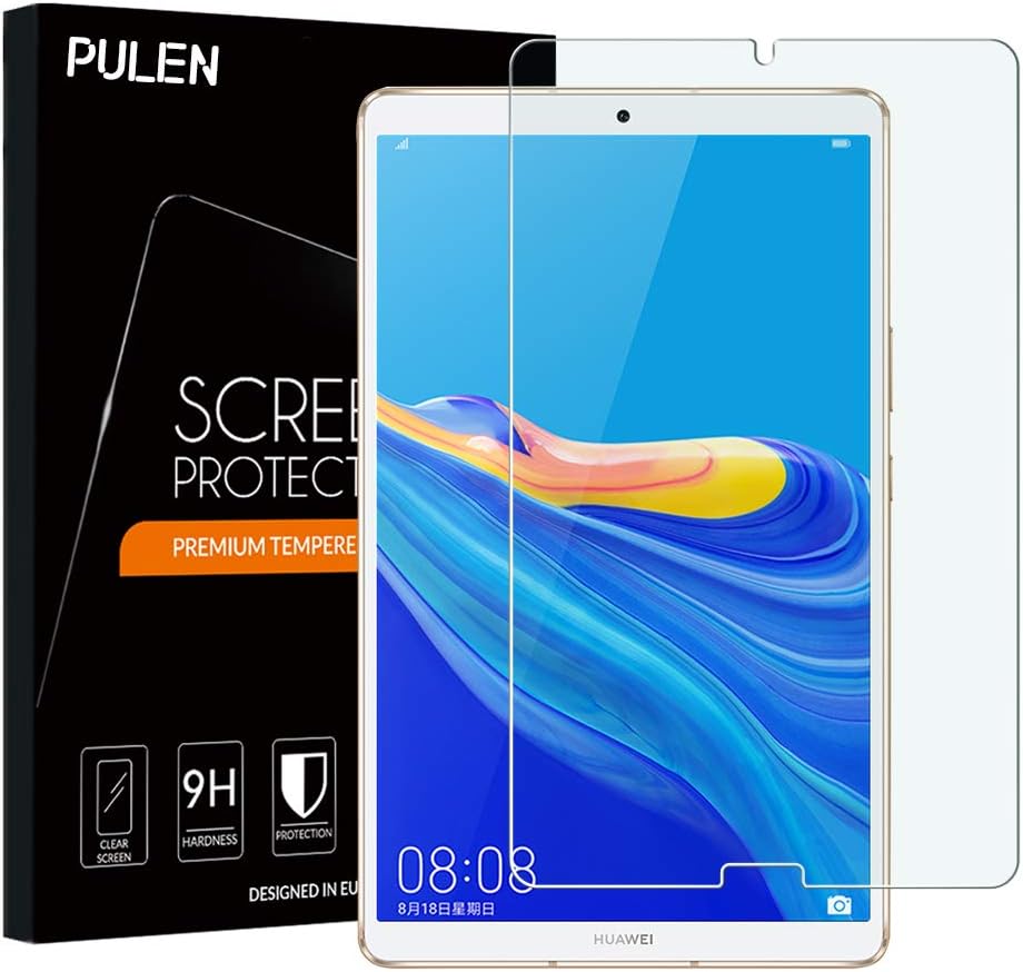 [2-Pack] PULEN for Huawei MediaPad M6 Screen Protector 8.4'',HD Clear Anti-Scratch Bubble Free 9H Hardness Tempered Glass for Huawei MediaPad M6 (8.4 Inch)