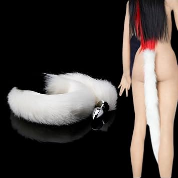 ECMQS 78 cm Lange Fuchsschwanz Anal Butt Plug, Tierschwanz Metall Anal Sex Spielzeug Für Frau