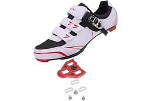 KESCOO Mens Womens Cycling Shoes Compatible with Peloton Bike Shoes and Delta Cleats Pre-Installed, Clip in Road Bike Riding Racing Biking Shoes Perfect for Indoor Outdoor