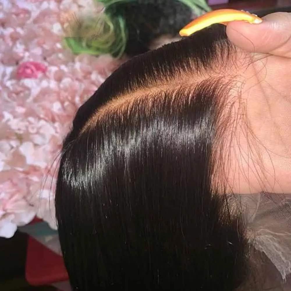 Transparent 13x6 Deep Part Lace Front Human Hair Wigs Pre Plucked With Baby Hair Brazilian Straight Invisible Lace Front Wigs Human Hair For Women Density 150 (12inch)