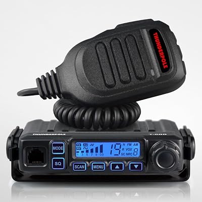 Thunderpole T-600 Mini CB Radio 4W AM FM 80 UK/EU Channels LCD Display
