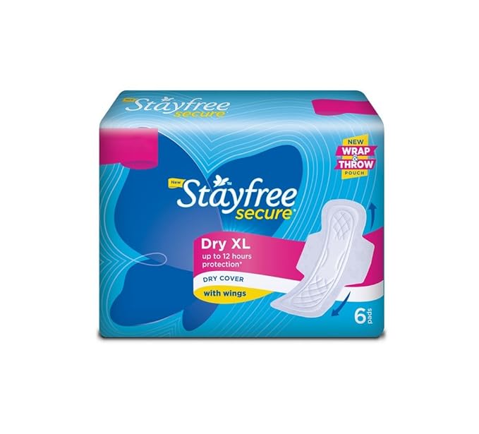 Stayfree Secure Dry Cover with Wings 6 Pads (Extra Large) Amazon.in
