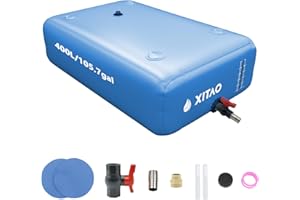 XITAO 105Gal Large Capacity Water Storage Bladder Containers w/Water Level Indicator Portable Foldable Emergency Water Tank Bag for RVs, Drought Resistance, Fire Prevention, Agricultural Irrigation
