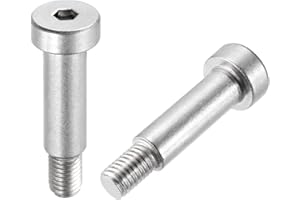 MECCANIXITY 2 Pcs 304 Stainless Steel Shoulder Bolt 10mm Shoulder Dia 30mm Length M8x1.25 Thread Hex Socket Shoulder Bolts fo