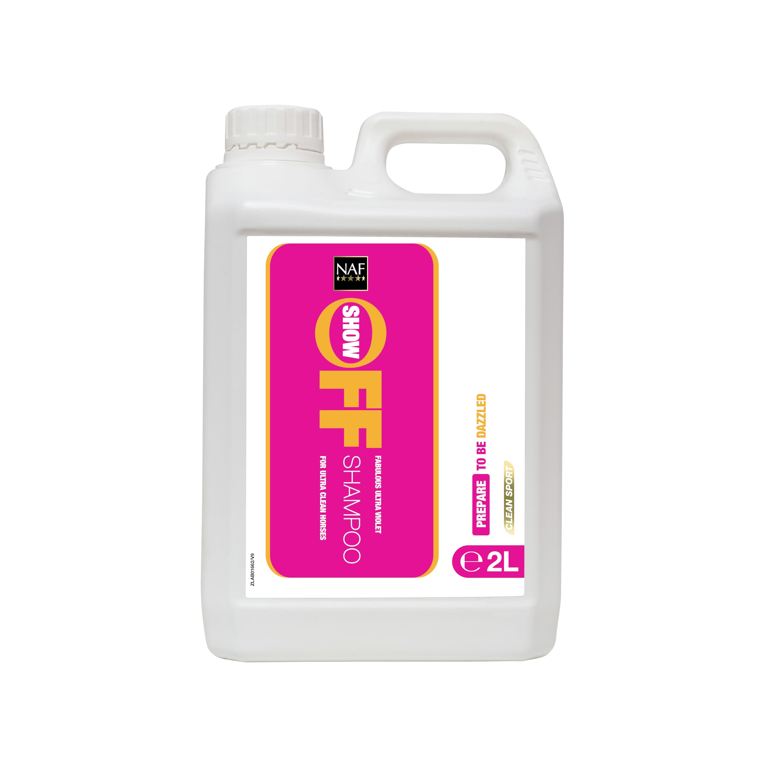 NAF Show Off Shampoo 2L – Deep-Cleaning, Shine-Enhancing Horse Shampoo – Brightens All Coat Colours – pH Balanced & Gentle for Frequent Use – Ideal for Show Preparation