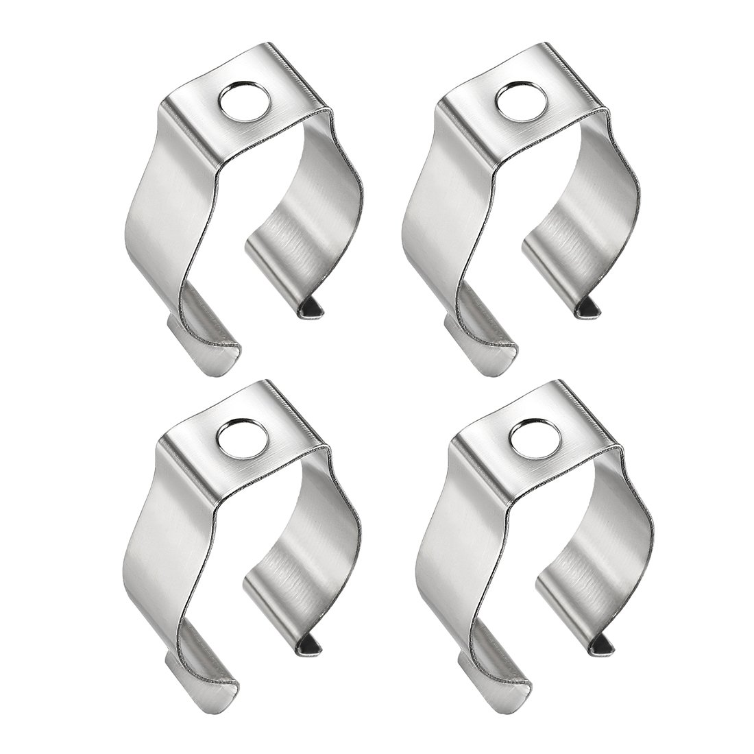 sourcing map T8 U Clips Holder Bracket for LED Light Tube, LED Fluorescent Tube Replacement Mounting Accessories, Nickel-Plated Manganese Steel Lamp Support to Prevent Sagging, Pack of 4