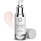 Instant Eye Tightener Cream - Reduces Under Eye Puffiness, Bags, Dark Circles. Lift Technology to Tighten & Firm Sagging Skin Around Eyes. Smooths Away Crow’s Feet, Fine Lines & Wrinkles.
