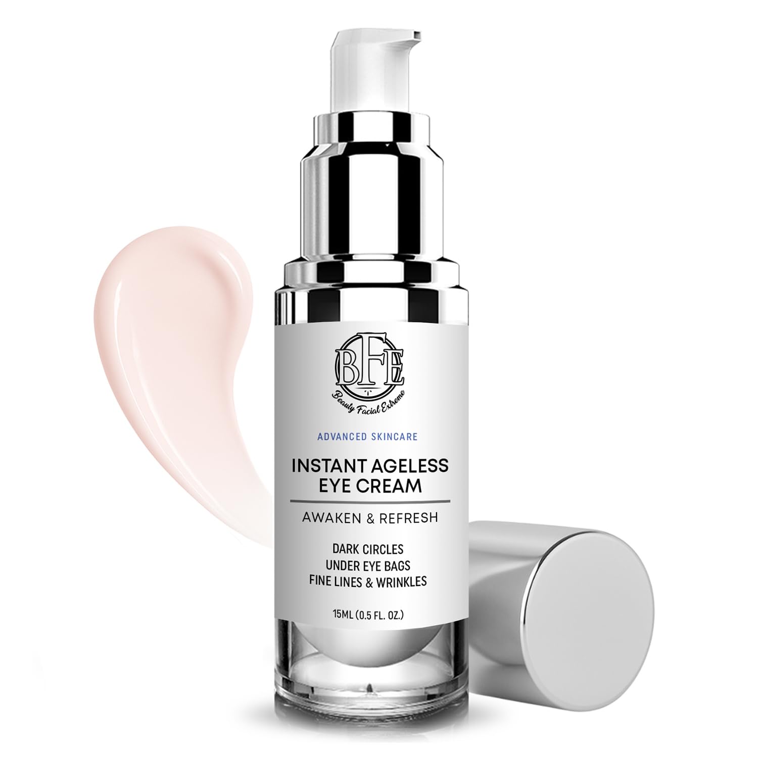 Instant Ageless Eye Cream - Dark Circles & Under Eye Puffiness Remover. Lift Technology to Tighten Firm Lift Sagging Skin Around Eyes. Smooths Away Fine Lines & Wrinkles for Men & Women