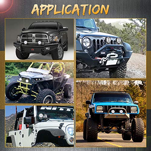 DRL LED Pods, SWATOW INDUSTRIES 2PCS 4 Inch 126W Diffused Round Off Road LED Light Pods Driving Lights LED Work Lights Spot Flood Combo Fog Lights for Truck Jeep Cars ATV UTV Motorcycle Tractor Boat - Thumbnail 4