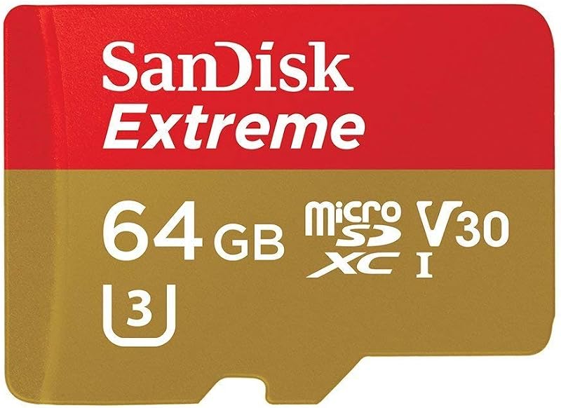 SanDisk Extreme 64GB microSDXC Card Adapter 90MB/s U3 V30 Class 10 for Android
